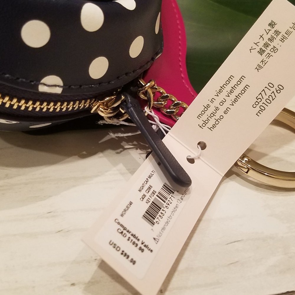 Kate Spade Enchanted Forest Snail Blue Key Fob - Picture 3 of 9